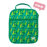 MontiiCo | Large Insulated Lunch Bag - Green, Blue & Grey Designs