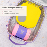 MontiiCo | Large Insulated Lunch Bag - Green, Blue & Grey Designs