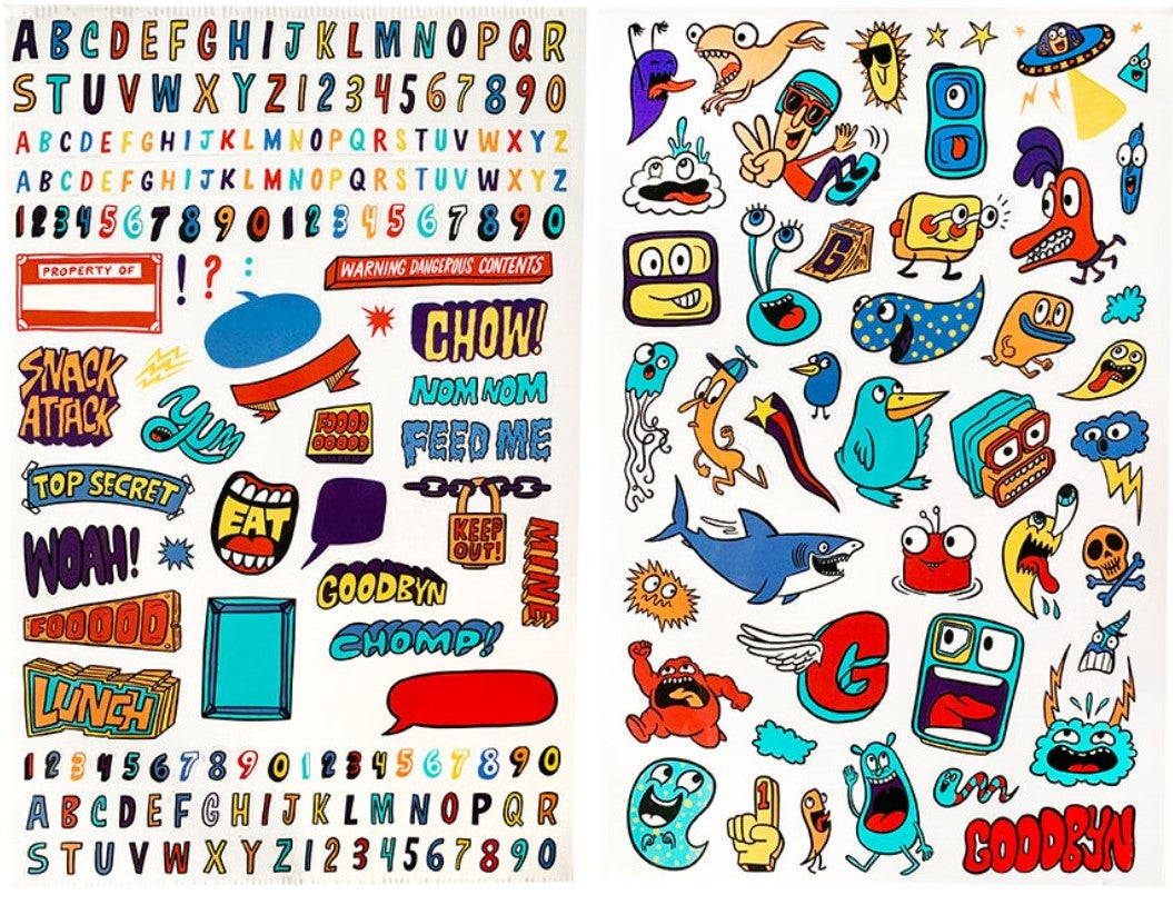nz kids lunchbox name stickers decal lunch box labels personalised kids