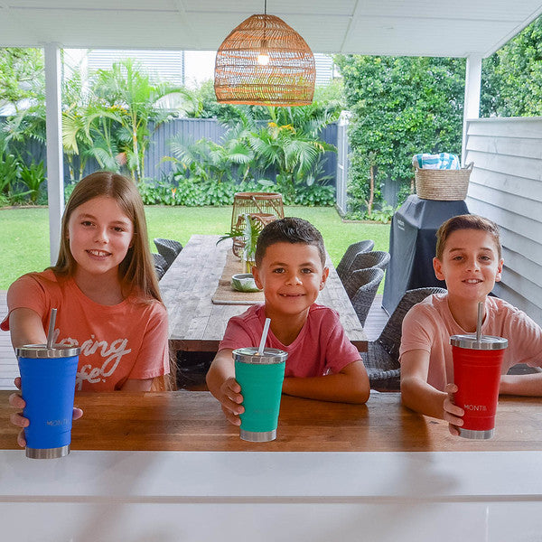 NZ best kids adults reusable Montii smoothie cups eco gift cafe Monty Monti Montiico Montico special sale discount code