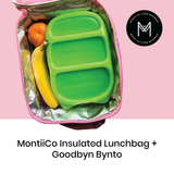 MontiiCo | Large Insulated Lunch Bag - Green, Blue & Grey Designs