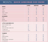 Montii | Large Insulated Lunch Bag - Green, Blue & Grey Designs