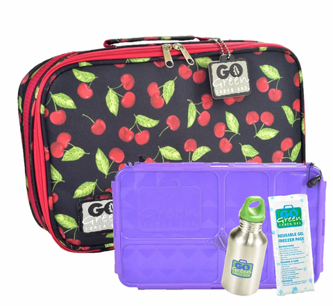Go green value bundle gogreen lunchbox purple large cherries