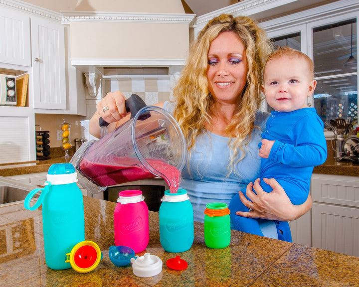 Squeasy Snacker reusable silicone food pouch NZ