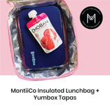 Montii | Large Insulated Lunch Bag - Green, Blue & Grey Designs
