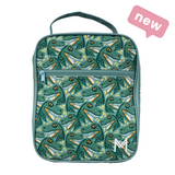 MontiiCo | Large Insulated Lunch Bag - Green, Blue & Grey Designs