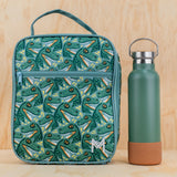 Montii | Large Insulated Lunch Bag - Green, Blue & Grey Designs