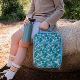 MontiiCo | Large Insulated Lunch Bag - Green, Blue & Grey Designs