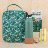 MontiiCo | Large Insulated Lunch Bag - Green, Blue & Grey Designs