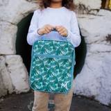 MontiiCo | Large Insulated Lunch Bag - Green, Blue & Grey Designs