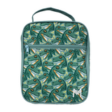 MontiiCo | Large Insulated Lunch Bag - Green, Blue & Grey Designs