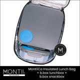 Montii | Large Insulated Lunch Bag - Green, Blue & Grey Designs