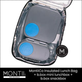 MontiiCo | Large Insulated Lunch Bag - Green, Blue & Grey Designs