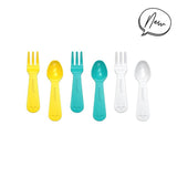 Lunch Punch | Mini Fork &Spoon Set - assorted colours